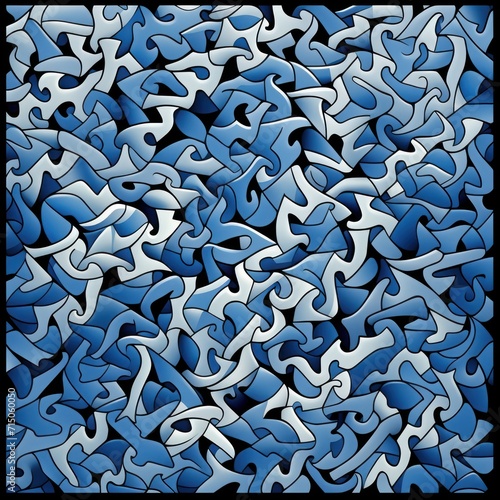 A colorful tessellation pattern with different shapes