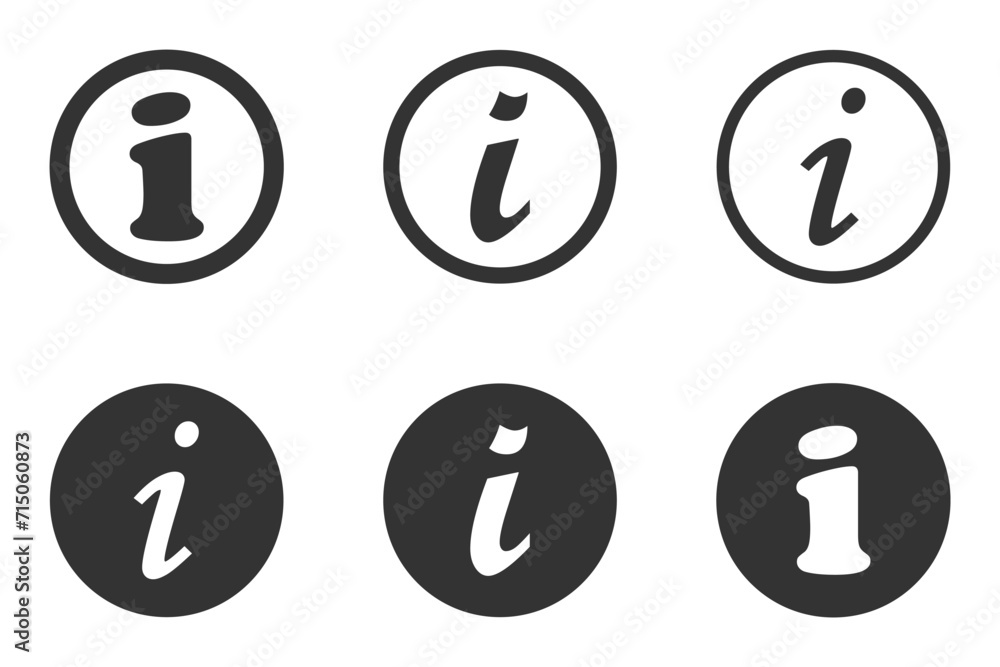 Info icon set. Vector illustration Info icon set. Vector illustration