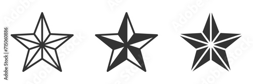 Star icon set. Vector illustration