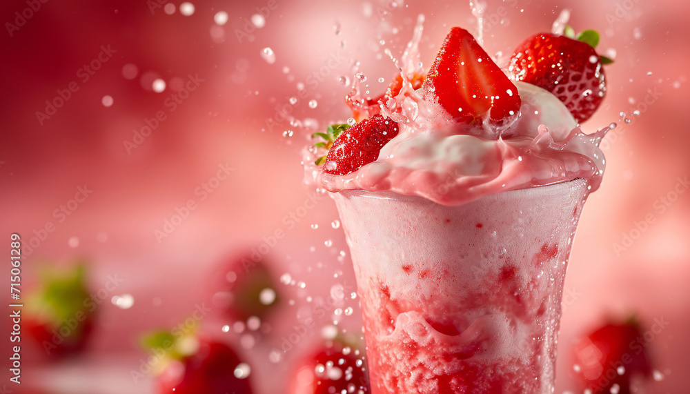 strawberry smoothie in a glass strawberry smoothie in a glass