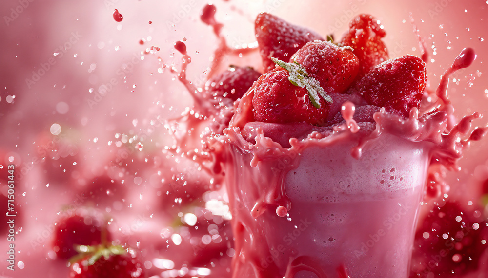 strawberry falling into water strawberry falling into water