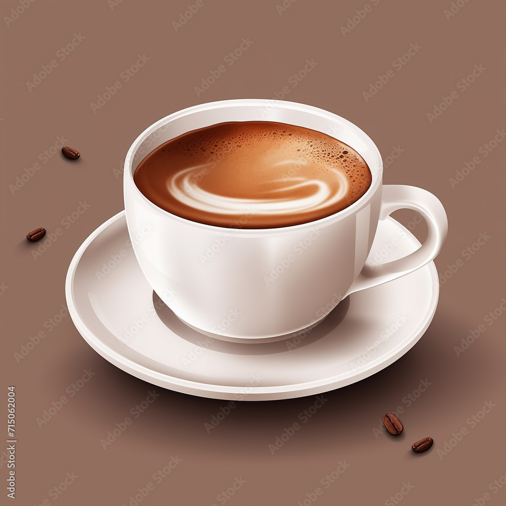 Fototapeta premium Cup of coffee with beans