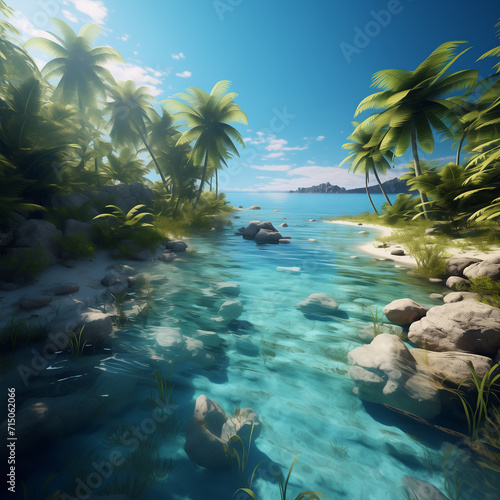 Tropical paradise island