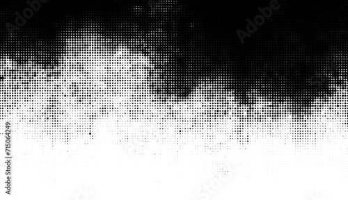 Halftone gradient abstract vector halftone pattern in monochrome gradient. Creative design with dots, shapes, and texture. Modern graphic element for trendy backgrounds, illustrations, and prints. photo