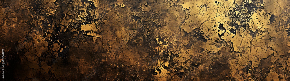 Rusted Metal Surface With Yellow and Black Paint, A Weathered Example of Decay and Contrast Rusted Metal Surface With Yellow and Black Paint, A Weathered Example of Decay and Contrast