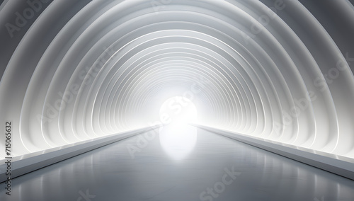 white and blue tunnel abstract light background with light 