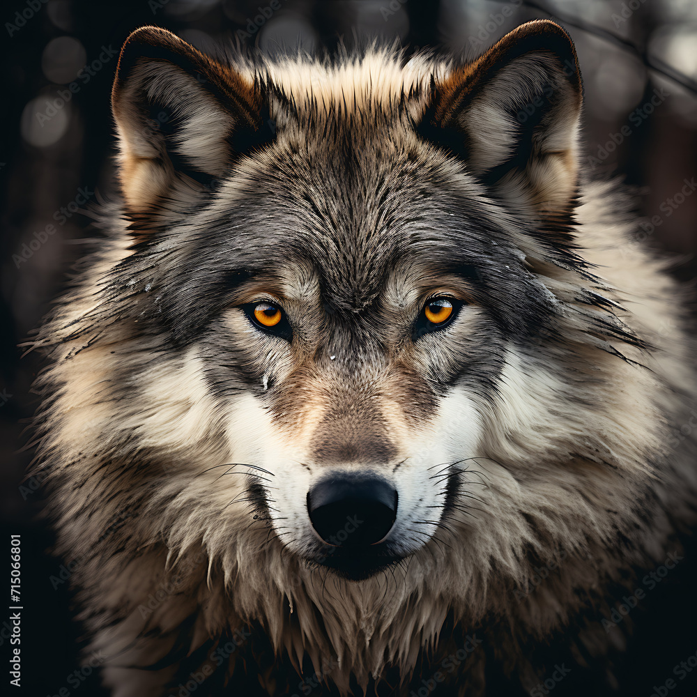 Fototapeta premium wolf in the woods