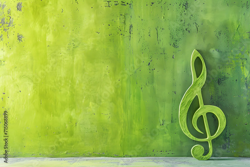Farbenfrohe Melodien: Bunter Hintergrund mit einem Notenschlüssel, perfekt für kreative musikalische Ausdrucksformen und lebendige Harmonien photo