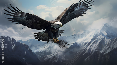 Wallpaper Mural Regal Heights: The Falcon's Majestic Ascent Torontodigital.ca