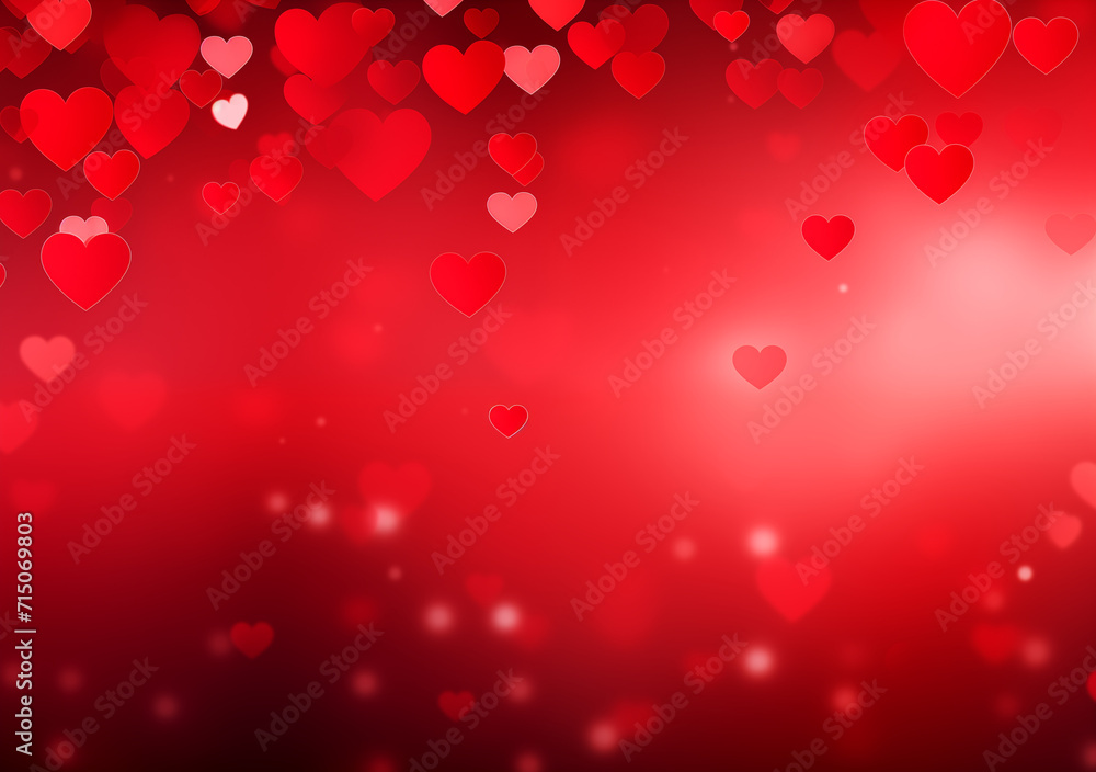 A red valentine's day background with lots of hearts 