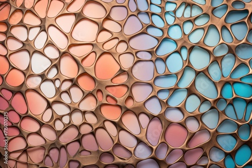 Bronze pattern Voronoi pastels