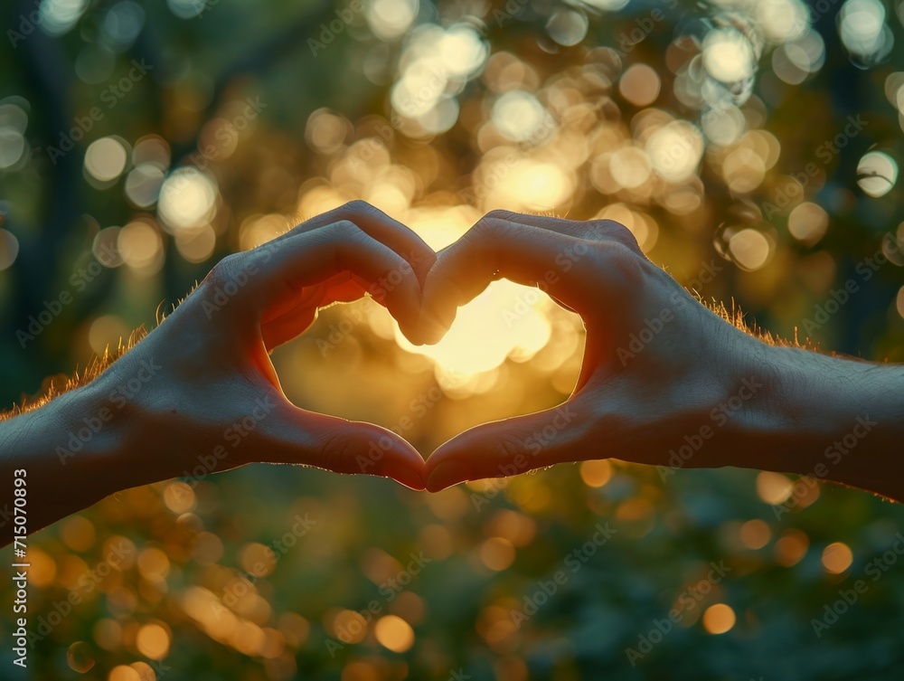 Couple's Hands Forming a Heart Shape: Image: A close-up shot of a couple's hands coming together to form a heart shape Couple's Hands Forming a Heart Shape: Image: A close-up shot of a couple's hands coming together to form a heart shape