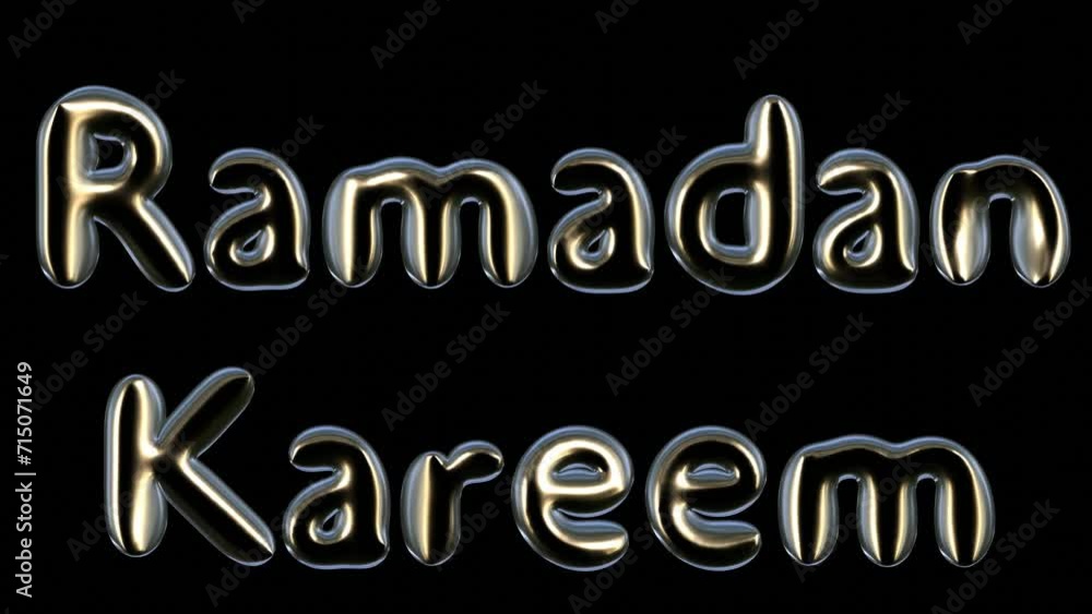 Ramdan kareem 3D text animation for holy month, worship and Muslim community concept Ramdan kareem 3D text animation for holy month, worship and Muslim community concept