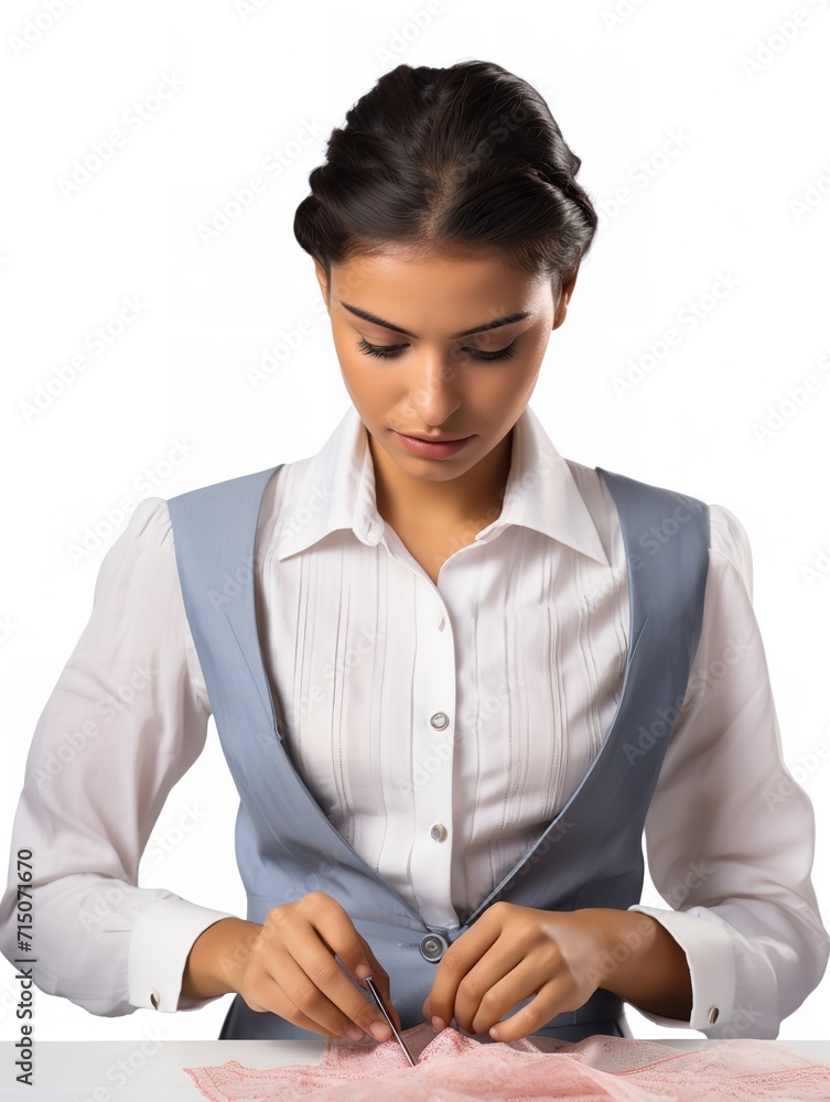 Skilled Female Tailor Designing Garments, AI Generated Skilled Female Tailor Designing Garments, AI Generated