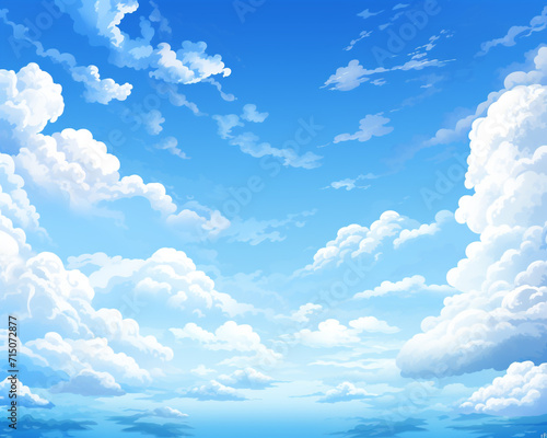 Blue sky with white clouds background