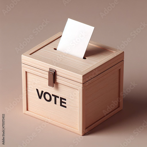 3D ballot box and voting card studio shot © Tim Bird