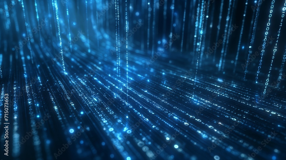 Digital binary code matrix background - 3D rendering of a scientific technology data binary code network conveying connectivity, complexity and data flood of modern digital age Digital binary code matrix background - 3D rendering of a scientific technology data binary code network conveying connectivity, complexity and data flood of modern digital age