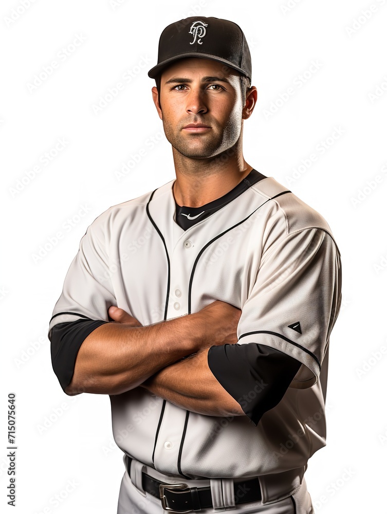 Powerful Male Baseball Player at Bat, AI Generated