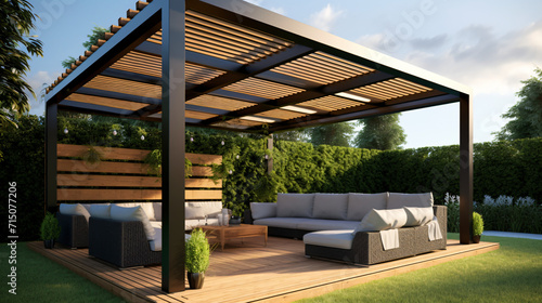 A fashionable and modern outdoor structure designed