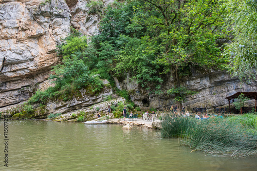 Mirusha waterfalls in Mirusha canyon in central Kosovo photo