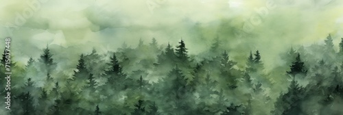 Forest green subtle watercolor