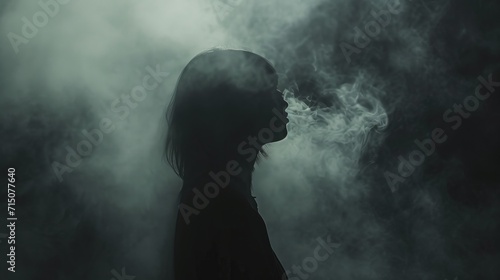 Sillhouette in mist