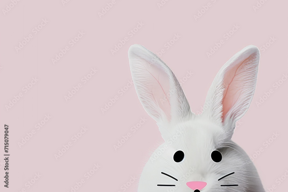 Healthy cute Easter bunny. animal symbol of the Easter holiday.
