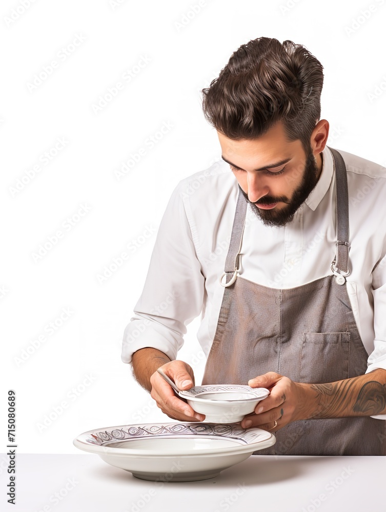 Creative Male Potter Shaping Clay, AI Generated Creative Male Potter Shaping Clay, AI Generated