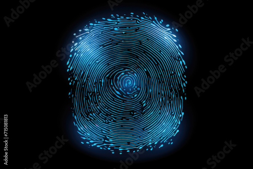Neon fingerprint, personal identification system scanner