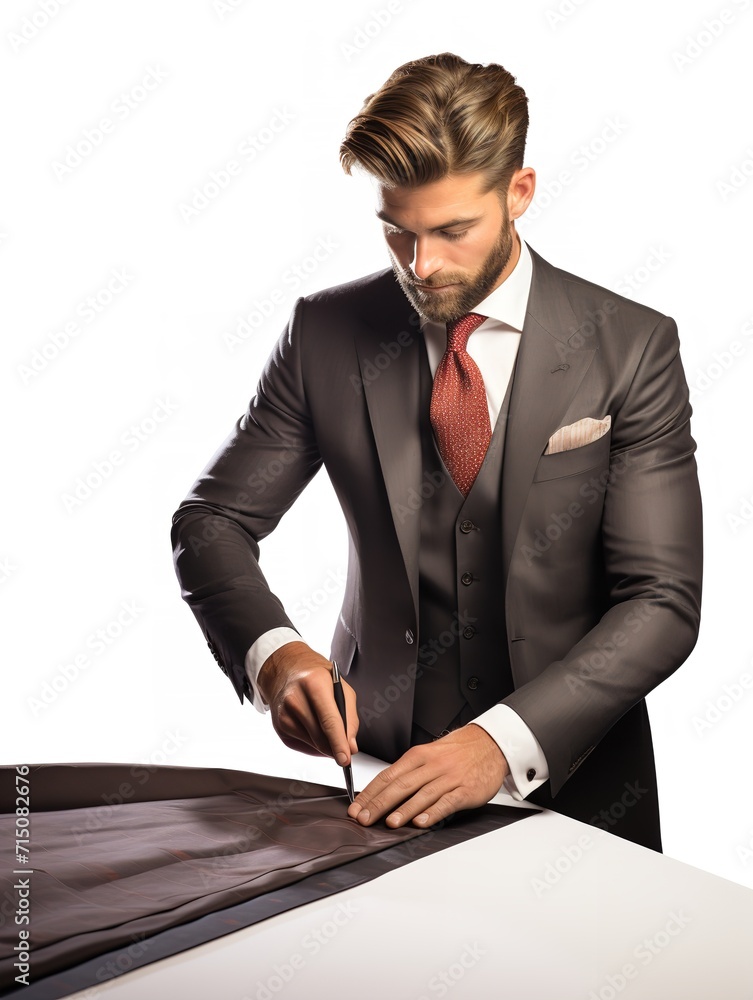 Artisan Male Tailor in Workshop, AI Generated Artisan Male Tailor in Workshop, AI Generated