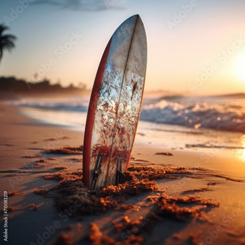 surfboard, beach, vacation, sundowner, exciting sports photography photo