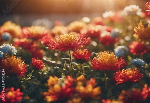 A Colorful Floral Design in Warm Sunlight