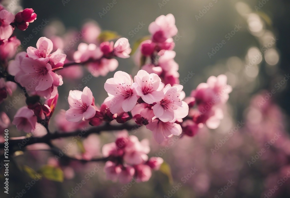 Pink peach or cherry blossom