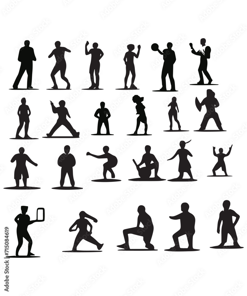 mens silhouette vector illustration 