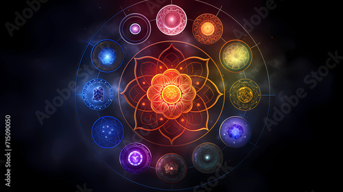 Chakra Symbols Circle photo