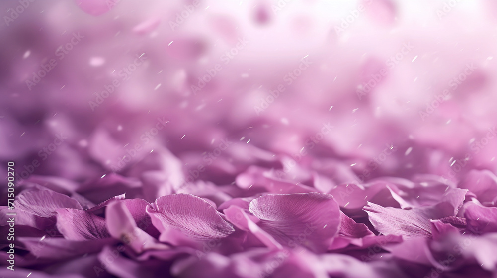 A gentle rain of purple lilac petals, evoking a sense of romance, falling flower petals, Valentine's Day, dynamic and dramatic compositions, with copy space A gentle rain of purple lilac petals, evoking a sense of romance, falling flower petals, Valentine's Day, dynamic and dramatic compositions, with copy space