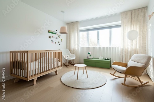 A modern baby room. Generative AI