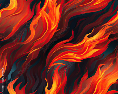 seamless pattern with fire