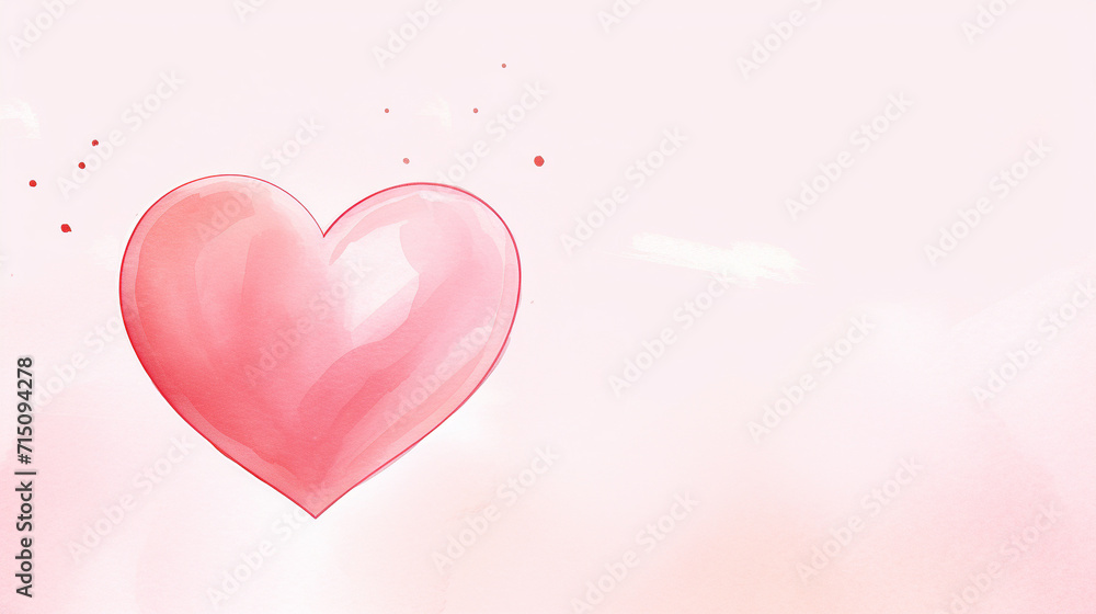 Red Heart and Handwritten Love Note, Shiny red heart alongside a handwritten love note on a pink background personalized Valentine's Day card, AI Generated