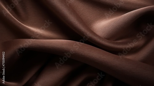 brown fabric, chocolate khaki brown abstract vintage background for design. Fabric cloth canvas texture. Color gradient, ombre. Rough, grain. Matte, shimmer