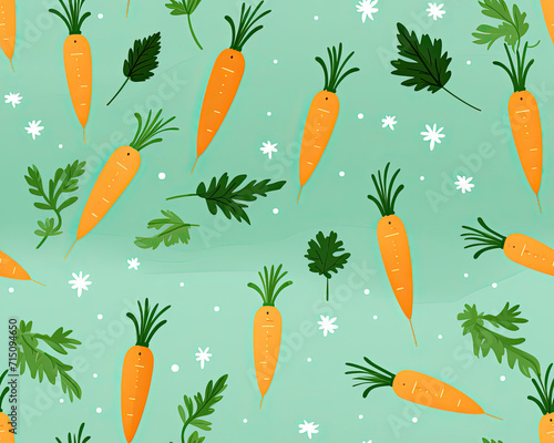 seamless pattern with carrots