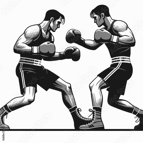 illustration of a boxer fight 