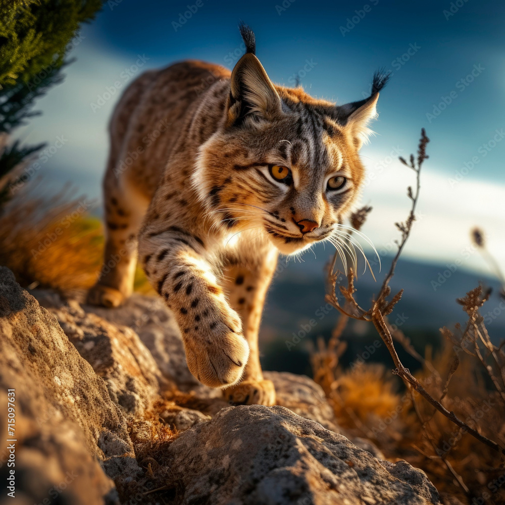 A Majestic Encounter: The Beautiful Bobcat in its Natural Habitat A Majestic Encounter: The Beautiful Bobcat in its Natural Habitat