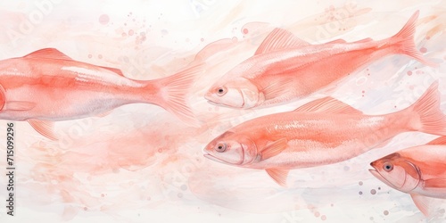 Salmon subtle watercolor  seamless tile