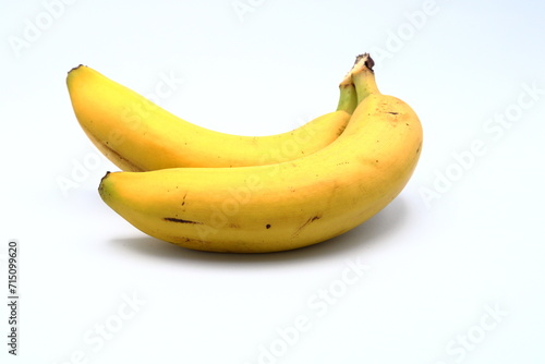 Yellow banana. Close up and isolated.