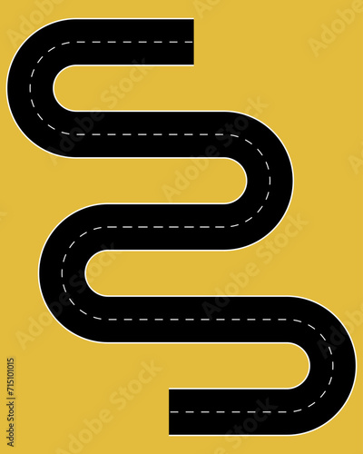 Zigzag road. Success concept. Vector illustration graphic design