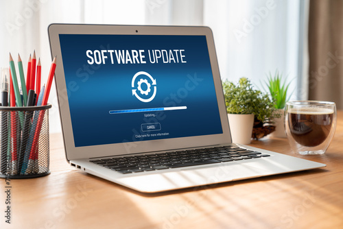 Software update on computer for modish version of device software upgrade