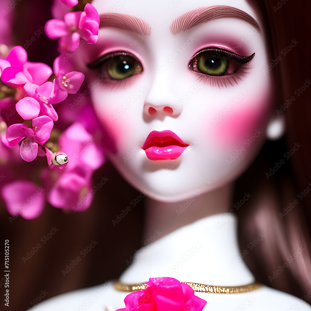 portrait of a woman with roses, doll, beautiful, cartoon, beautiful eyes, flowers, flower face, flower girl portrait of a woman with roses, doll, beautiful, cartoon, beautiful eyes, flowers, flower face, flower girl