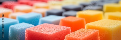 Cleaning Essentials: Colorful Sponge Textures for Absorbent, Soft Hygiene in Domestic Use