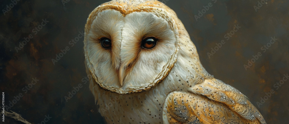 The barn owl in nature. Tyto alba. Naturalistic illustration. Wildlife in its natural habitat. The barn owl in nature. Tyto alba. Naturalistic illustration. Wildlife in its natural habitat.